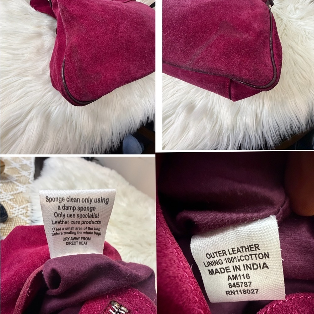 Boden Burgundy and Dark Brown Shoulder Bag - Picture 10 of 10